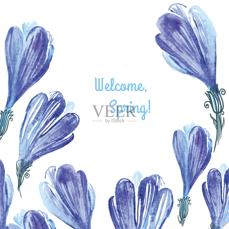 水彩花正版插画素材