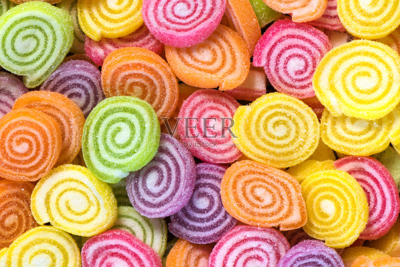 五彩缤纷的糖果背景正版图片素材