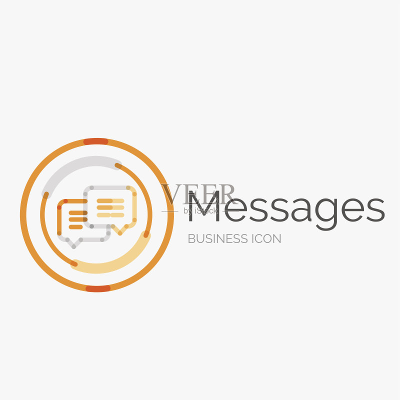 细线条简洁设计图标,消息概念图标素材