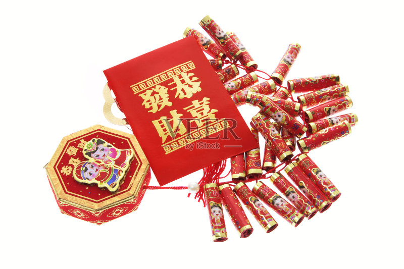 鞭炮和红包正版图片素材