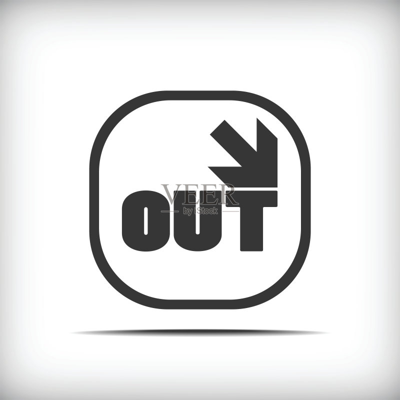 OUT矢量图标图标素材