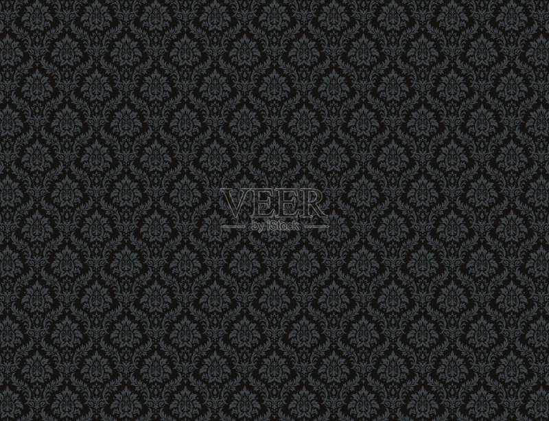 黑色锦缎图案背景正版插画素材