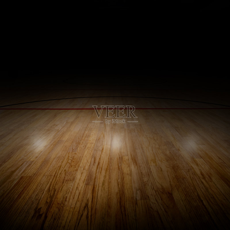 戏剧性地点燃篮球竞技场和复制空间正版图片素材