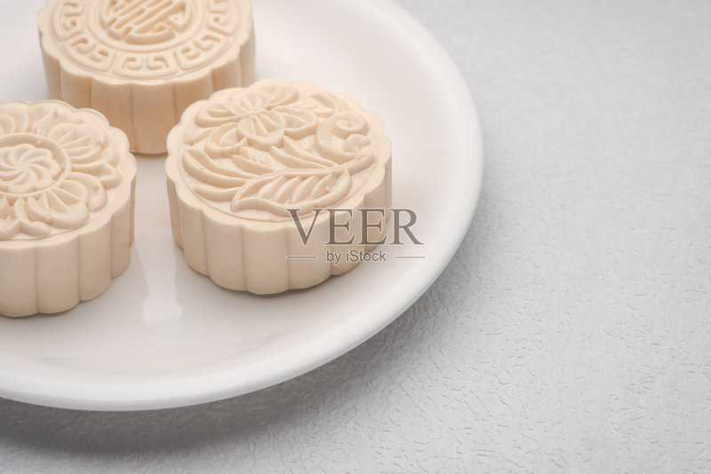 冰皮月饼。中国传统中秋节美食照片摄影图片