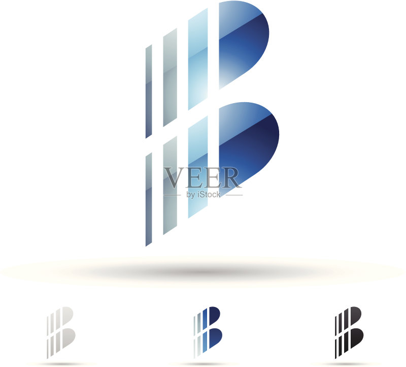 字母B的抽象图标图标素材
