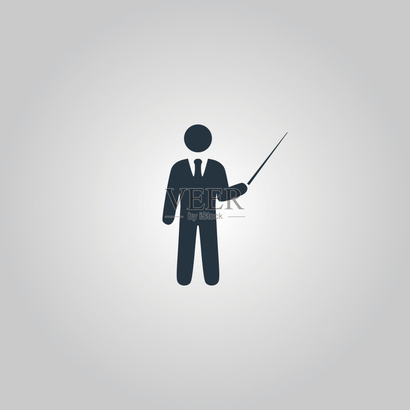 手持指示图标的男人图标素材