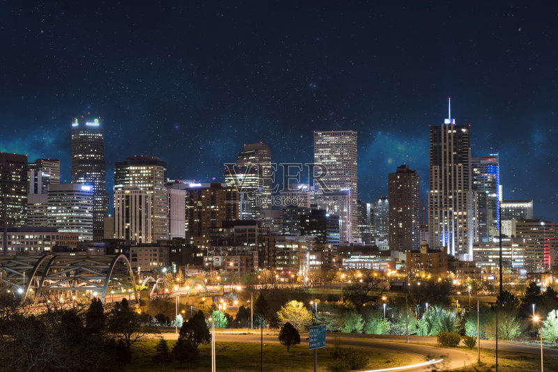 丹佛的天际线正版图片素材
