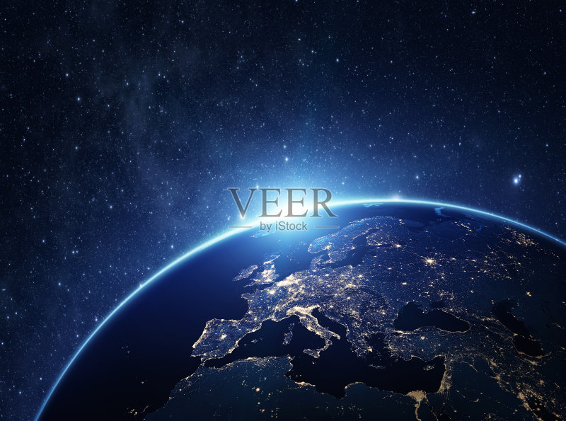 夜晚的地球正版图片素材