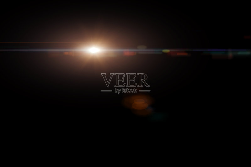 有镜头光晕的星星正版插画素材