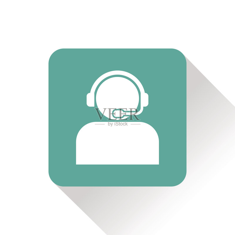 客服人员耳机图标图标素材