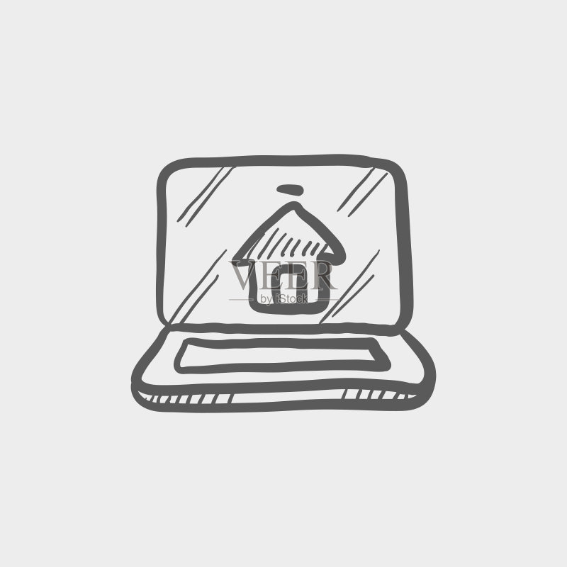 在线房屋购物草图图标图标素材