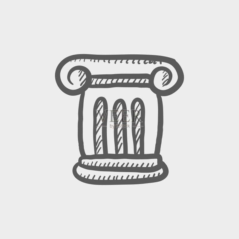 古代墙壁素描图标图标素材