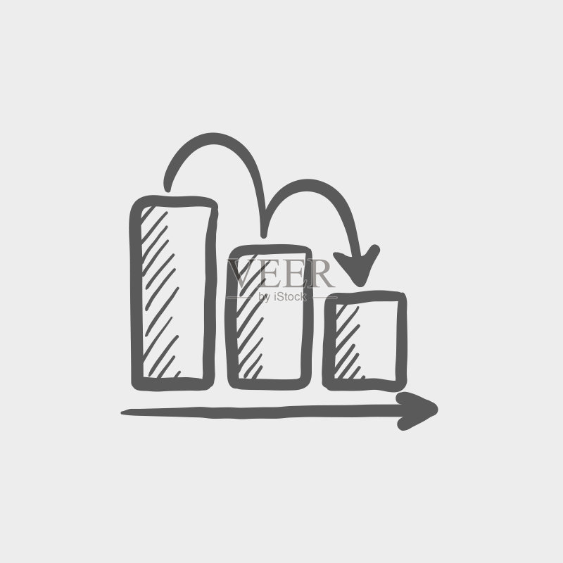 商业图表下降草图图标图标素材
