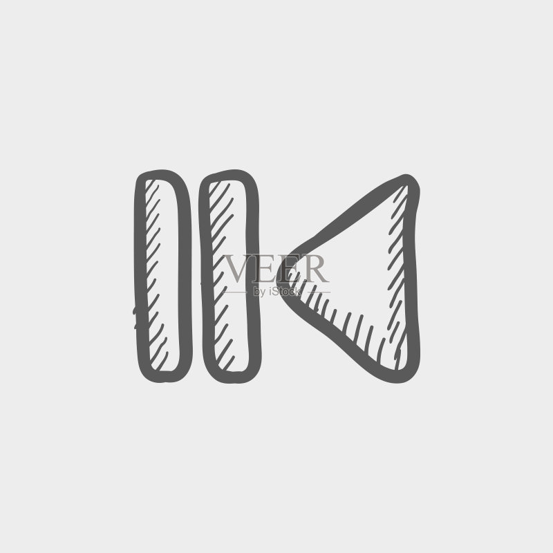 暂停和播放按钮草图图标图标素材