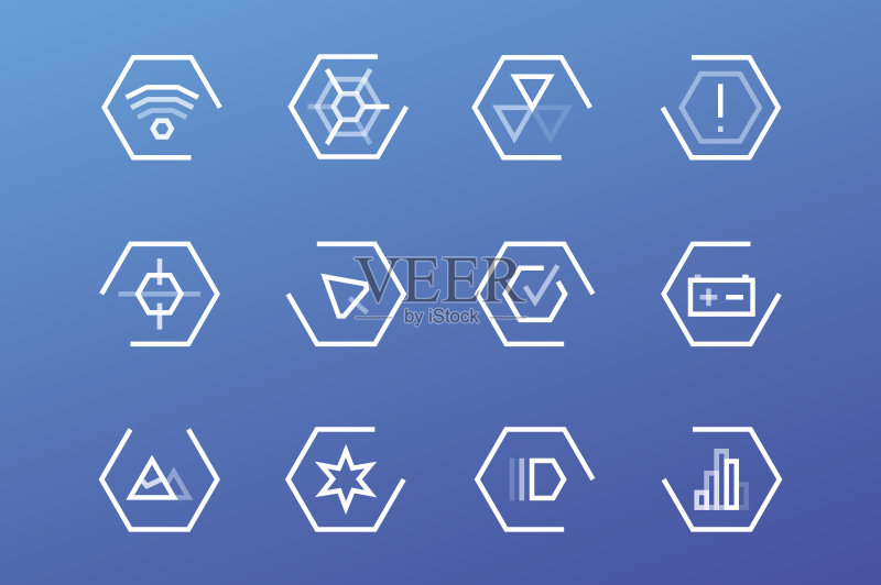 UI技术图标轮廓矢量图图标素材