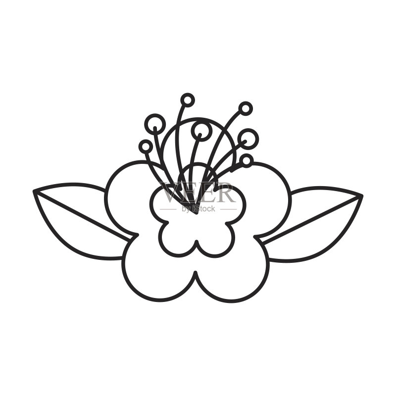 可爱的花卉自然图标图标素材