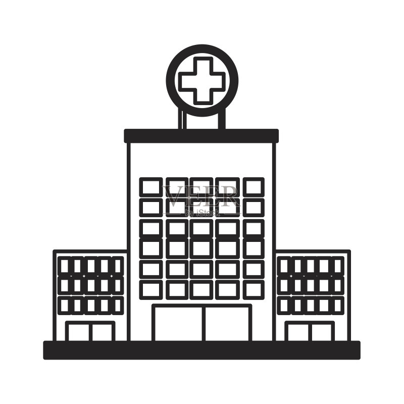 医院大楼独立图标图标素材