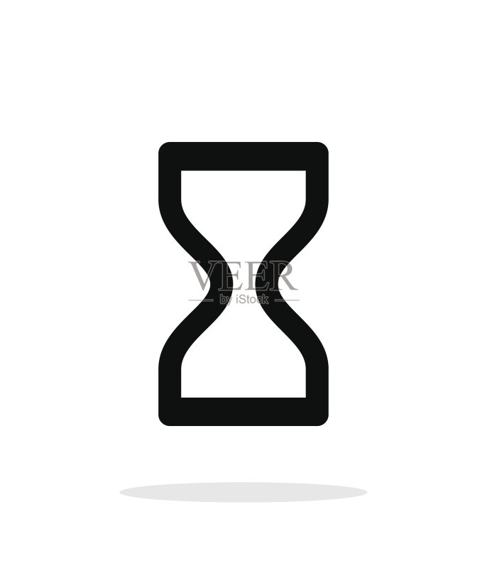 白色背景上的沙漏图标图标素材