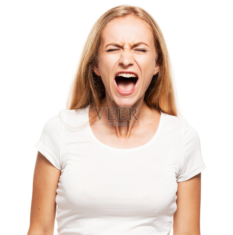 尖叫的女人正版图片素材