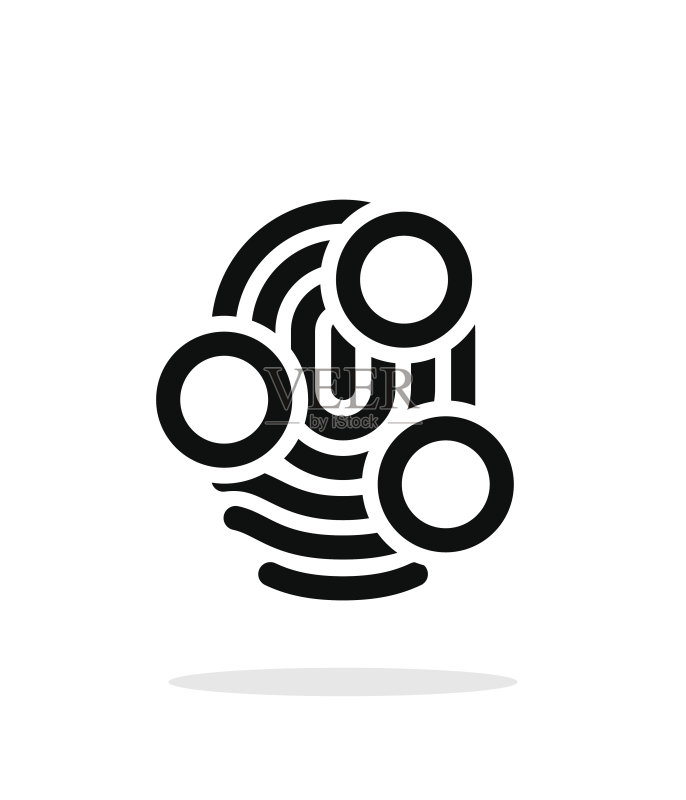 白色背景指纹斗形纹图标图标素材
