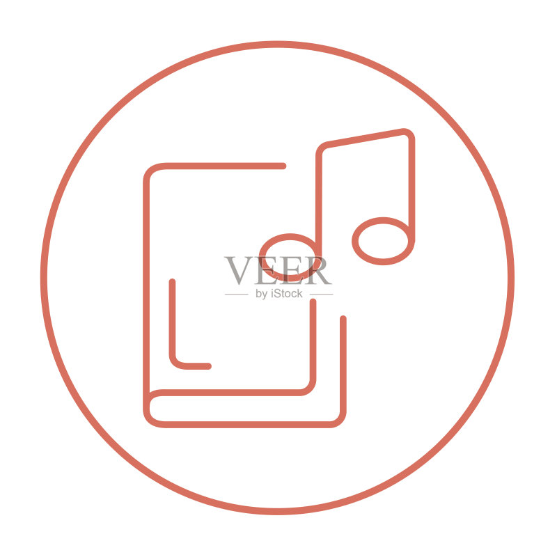 有声读物线性图标图标素材