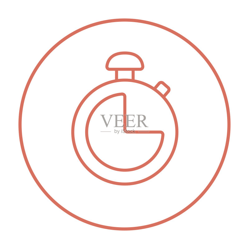 秒表线条图标图标素材