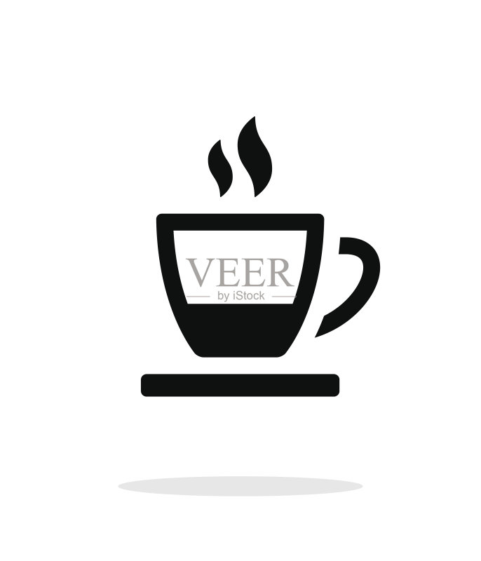 白色背景上的茶杯图标图标素材
