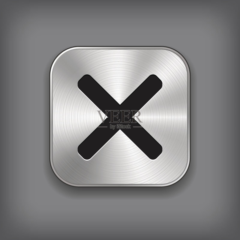 取消图标 - 金属App按钮图标素材