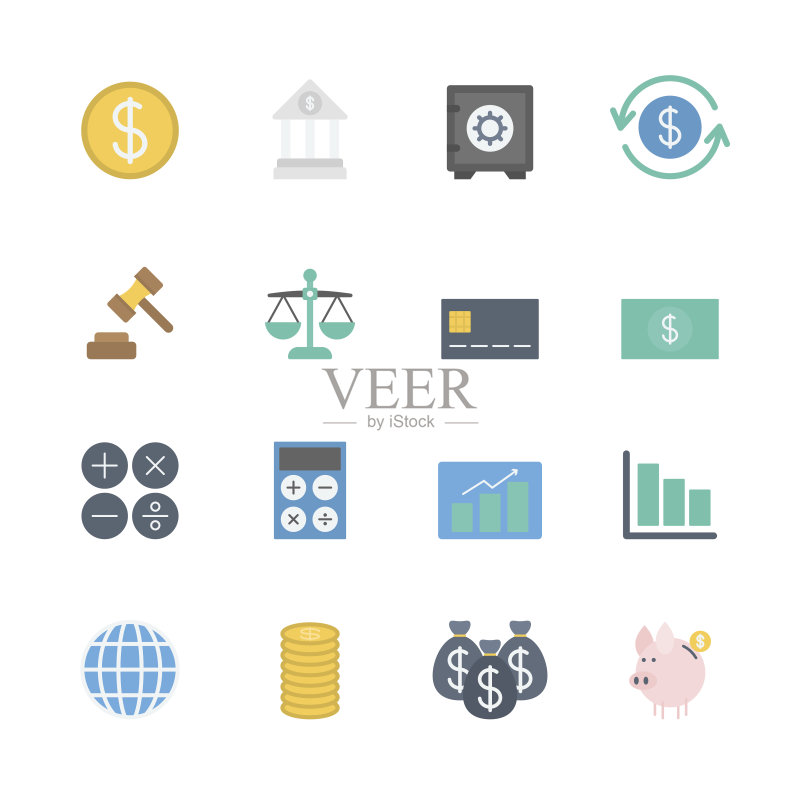 金融图标合集图标素材