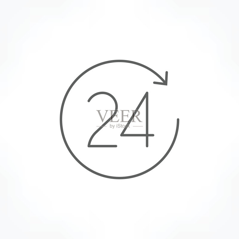 24小时图标图标素材