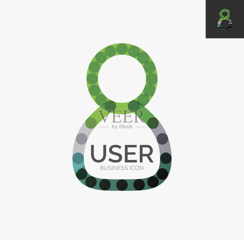 简约线条设计用户图标图标素材