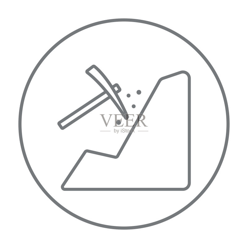矿业线条图标图标素材