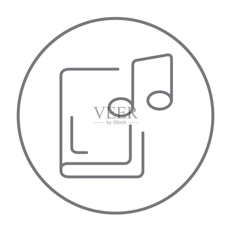 有声读物线性图标图标素材