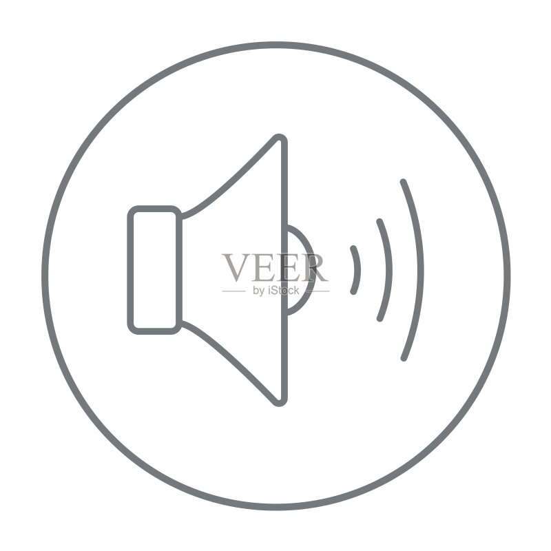 扬声器音量线性图标图标素材