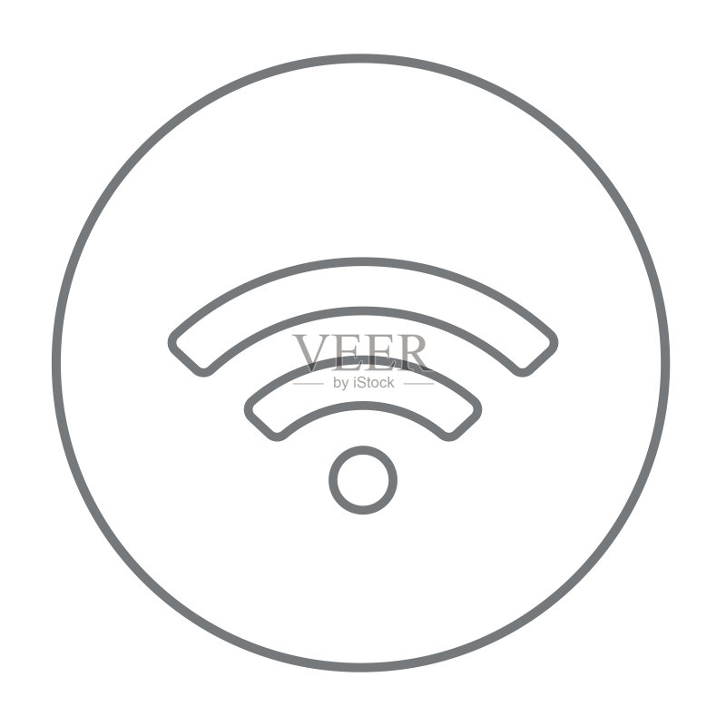Wifi标志线性图标图标素材