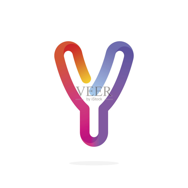 Y字母彩色图标图标素材