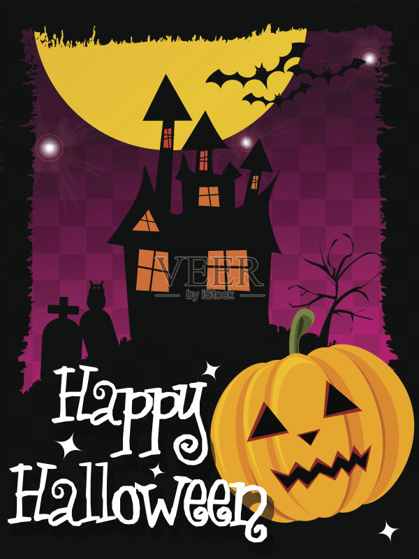 万圣节的背景,向量正版模板素材