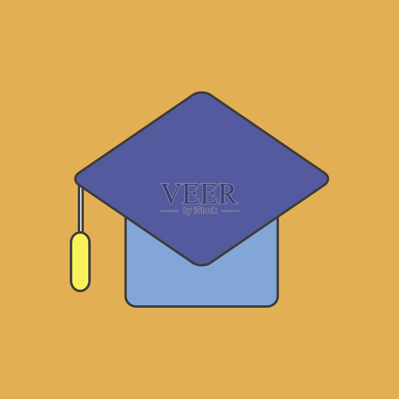 学位帽图标图标素材