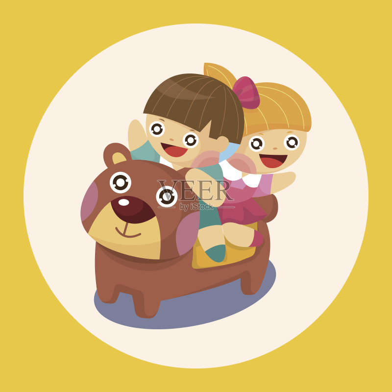 幼儿园儿童主题元素插画图片素材