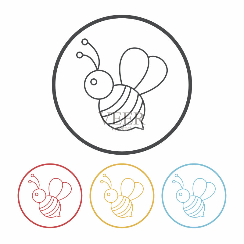 昆虫线条图标图标素材