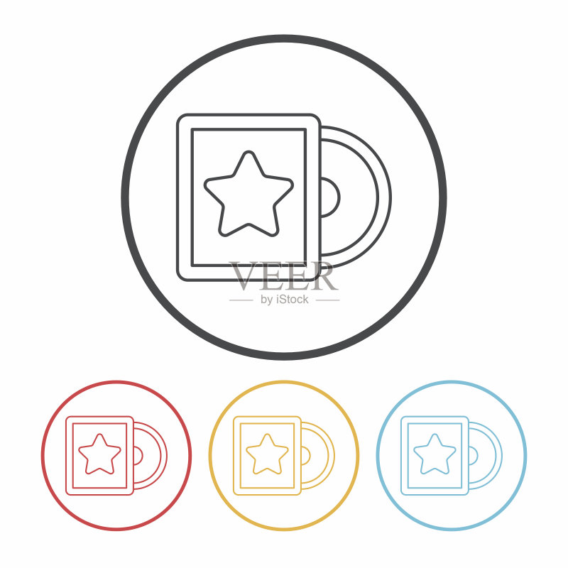 CD光盘线条图标图标素材