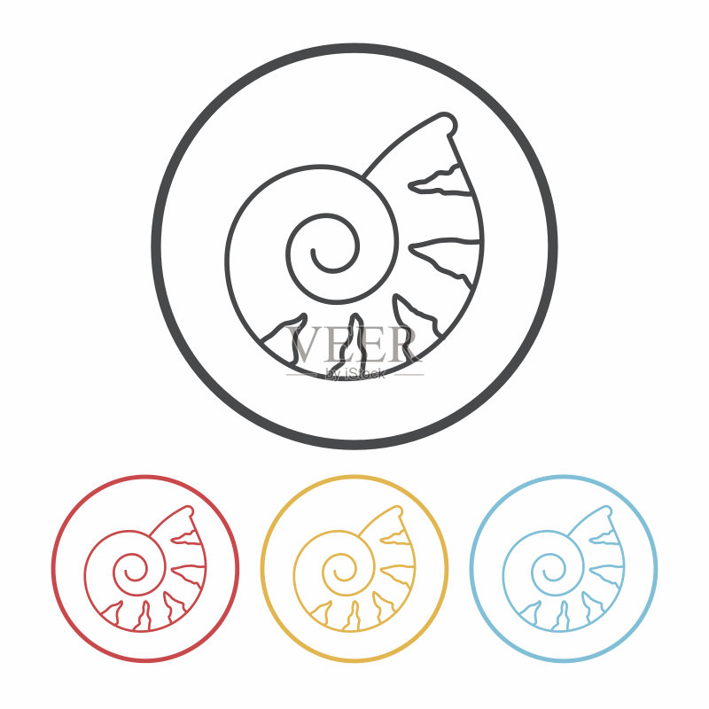 贝壳线条图标图标素材