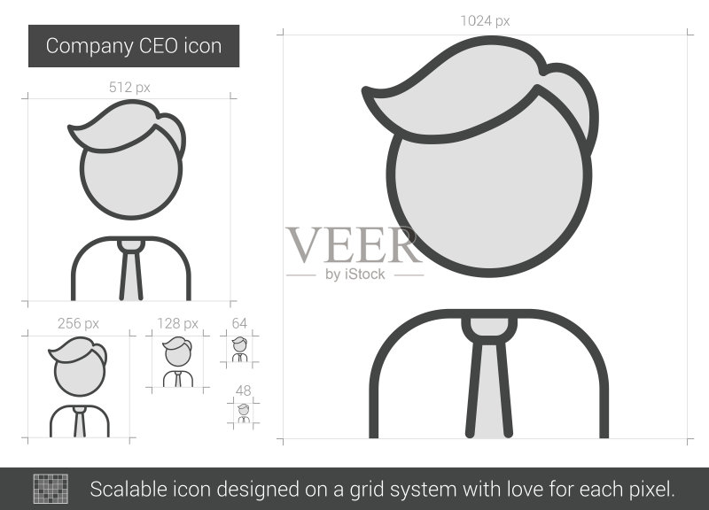 公司CEO线条图标图标素材