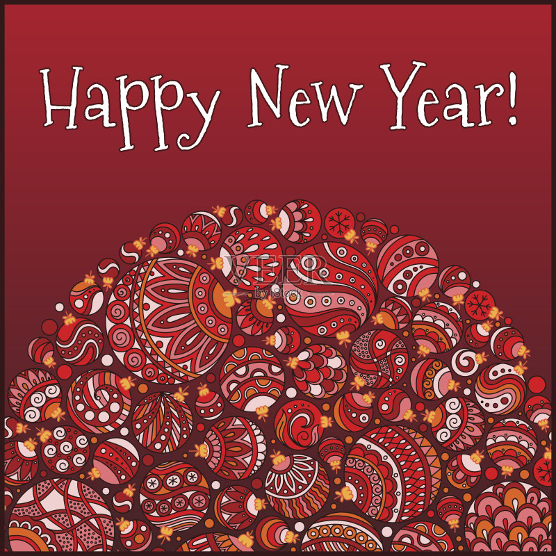 祝你新年快乐。正版模板素材