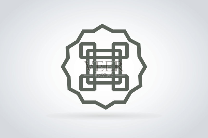 皇家矢量抽象字母组合模板图标图标素材
