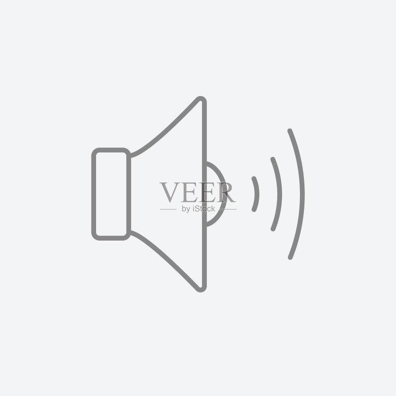 扬声器音量线性图标图标素材