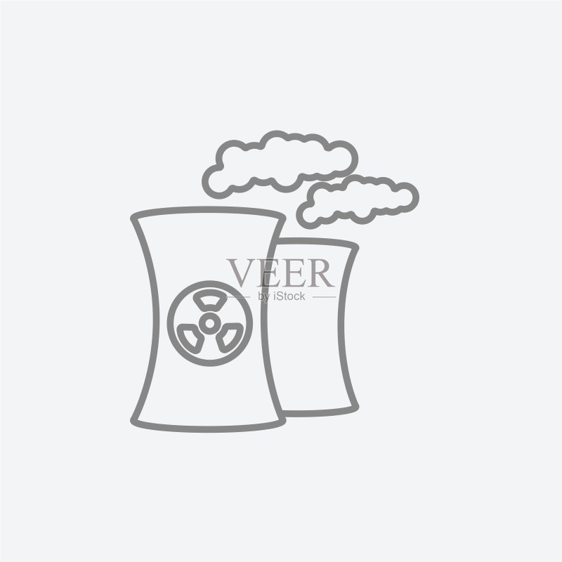 核电站线性图标图标素材