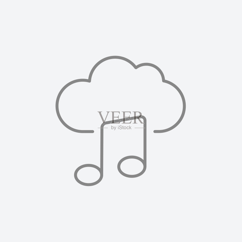 云音乐线性图标图标素材