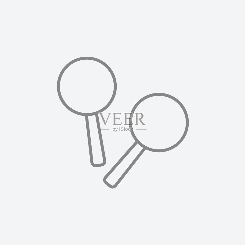 沙锤线性图标图标素材