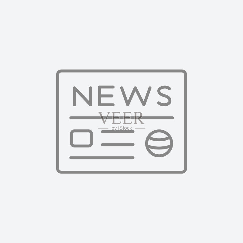 报纸线性图标图标素材